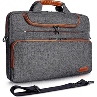 DOMISO 10",13",14",156",17" Inch Multi-Functional Laptop Sleeve Business Briefcase Waterproof Messenger Shoulder Bag