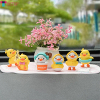 Train Accessory Set, BETOP, 6 Pieces, Inner Headboard Set, Cute Little Yellow Duck Figurine, Cartoon