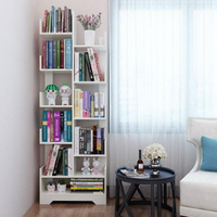 書架落地簡約現代簡易客廳樹形置物架兒童學生實木組合創意小書櫃 YDL
