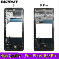 High Quality For Google Pixel 8 Middle Frame Phone Housing Center Case For Google Pixel 8 Pro Middle Frame Bezel With Buttons