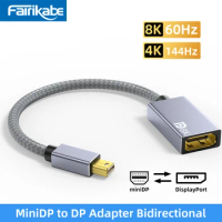 8K60Hz MDP Adapter to DP Mini DisplayPort Cable 4K144Hz Bidirectional HD Display DP MDP Converter MiniDP1.4 to DP for MacOS
