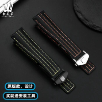 For TAG -Heuer Calera Porsche co-branded Monaco F1 nylon Genuine leather watch strap 22mm Stainless steel buckle Men accessories