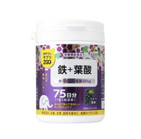 【日本UNIMAT RIKEN ZOO 】鐵＋葉酸(葡萄口味)150錠