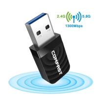 CF-812AC Wifi Dongle 1300Mbps Wireless USB3.0 Wifi Adapter Receiver 2.4+5Ghz USB Wifi Networking Card For PC