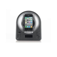 iHome App-Enhanced Alarm Clock FM Radio Stereo Speaker System with Motorized Rotating Dock for iPhon