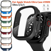 Screen Protector Case for Apple Watch Ultra 3/2 49mm PC Tempered Glass Accessories for iwatch Series
