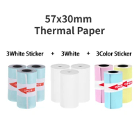 Mini Printer Paper Thermal Photo Label Color Sticker Self-adhesive 57mm For Peripage A6 Paperang P1 P2,T02 M110 M02 Printers