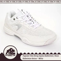 Flypower New Dieng Sepatu Badminton / Shoes Badminton Unisex - White 42