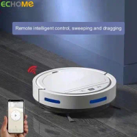 ECHOME Smart Sweeping Robot Automatic Refill Vacuum Cleaner Remote Control with TUYA APP Google Assistant Alexa Robot Cleaner
