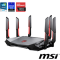 MSI RadiX AXE6600 三頻電競路由器 - 6600Mbps 無線網路，4x4 MU-MIMO 技術，黑色