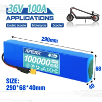 New 36V 100Ah 10S3P 18650 Lithium Battery Pack 100 Watt 20A BMS T XT60 Plug for Xiaomi Mijia M365 Electric Bicycle Scooter