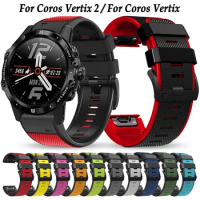For COROS VERTIX 2 Quickfit Silicone Watchband Strap Bracelet For Coros Vertix 2 / For Garmin Fenix 6X 6 Pro 7 7X Pro 5 5X Plus