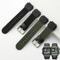 Nylon Watch Band Strap for Casio AE-1200 1300 AE-1000W F91W F84 AEQ-110W SGW-300H 400H 500H 800H 216H 735H W-215 MRW-200H 18mm