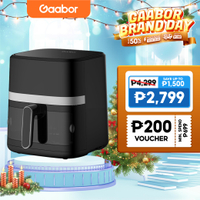 Gaabor Digital Display Air Fryer Viewable Window Icon Multi-Function Menu 6.5L Super Capacity