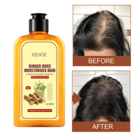 Ginger Hair Regrowth Shampoo Hair Loss Improve Dry Forked Hair Cleansing Dandruff Scalp growth Anti-Hair Loss Hair Shampoo