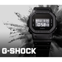 【CASIO 卡西歐】交換禮物 G-SHOCK 經典人氣電子錶(DW-5600BB-1)