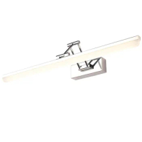 Stainless steel folding mirror headlights LED bathroom light bathroom modern minimalist telescopic mirror cabinet light 85-265v
