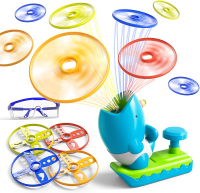 15 PCS Flying Disc Launcher Outdoor Indoor Game Toys Gifts for 3 4 5 6 7 Year Old Boys Kids Outdoor 