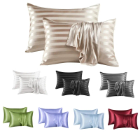 [HOT NYRD KHG 121 ] Satin Pillowcase for Hair and Skin 2 Pack, Queen Size Pillow Cases Set of 2, Sil