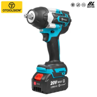 OTOOLSION 1/2 Inch Brushless Electric Wrench Cordless Cordless Impact Wrench 600Nm Car Tire Power Tool Makita 18V Battery