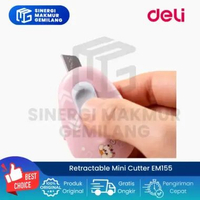 Cutter Mini/Cutter Unboxing Paket/Pemotong Lucu Warna Lucu Deli EM155 (Pcs)