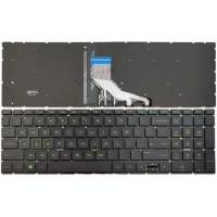 KBHUB US Green Backlit Keyboard For HP Pavilion GAMING 15-DK0000 15-DK0056WM 15-DK 15-cs 15-da 15-db 15-dw 17-by 17-ca