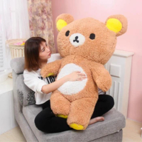 Big Size Rilakkuma Plush Toy Queen Size Rilakkuma Relax Bear Stuffed Dolls Animals Teddy Cushion Birthday Xmas Gift For Kids