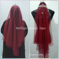 Scallop veil Veil Murah Veil Nikah Veil Plain Veil tunang Veil ready Stock Veil Bajet Veil Pengantin