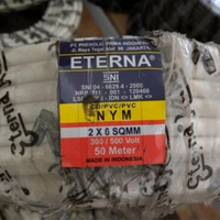 Kabel Listrik Kawat NYM 2x4 2x6mm Eterna @50meter