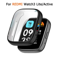 Soft Silicone Case For Redmi Watch 3 Lite Smartwatch Shell TPU All-Around Screen Protector Bumper Cover for Redmi band 3 Active
