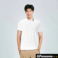 【GFoneone】冰絲無痕短袖男紳士口袋POLO衫2-白色(男商務POLO衫)