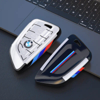 Sesuai untuk BMW 5 Series Sport Key Case 3 Series 7 Series Blade X1 X2 X3 X6 Shell BMW Color-Block K