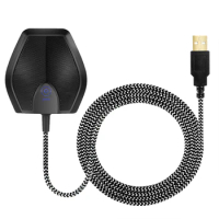 Computer Desktop Conference USB Condenser Flat Microphone Touch-sensitive Button microphone omnidirectional Microphone