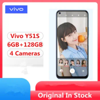 Original Vivo Y51S 5G Mobile Phone Exynos 880 Android 10.0 6.53" 2340x1080 6GB RAM 128GB ROM 48.0MP Fingerprint Face ID
