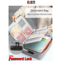 BUBM Tas Koper Map Dokumen Organizer Dengan Kunci