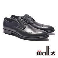 【Waltz】上班族 側V綁帶 雕花 紳士鞋 皮鞋(212604-02 華爾滋皮鞋)