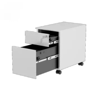 Office Equipment Mobile File Pedestal 2 Drawer Mobile Pedestal Metal Modern Furniture Key Lock Office Furniture Storage Cabinets