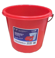 廣東珠江水桶 儲水桶 塑膠圓桶 紅色水桶 提水桶 小 4.5L 幼兒園