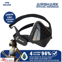 Airshark | Airpro Mask New / Air Shark | Air Pro Mask Masker - Hitam Promo !