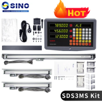 SINO Cost-effective SDS3MS 3 Axis DRO Set Digital Readout Display Scale Linear Grating Glass Ruler For Milling Machine Lathe