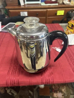Vtg 1950s GE 33P30 Potbelly Chrome Automatic Percolator Coffee Pot