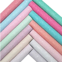 Mini Roll 30X134CM Pastel Colors Glitter Faux Leather Vinyl Fabric with Felt Backing Glitter Leather For Earrings Bows GM503B
