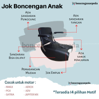 Jok Boncengan Anak Motor NMAX PCX AEROX Jupiter MX Supra Bisa Dilipat Variasi Lengkap
