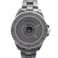 【二手名牌BRAND OFF】CHANEL 香奈兒 黑色 陶瓷 J12 Phantom 石英 腕錶 H6346