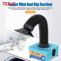 Sunshine SS-6604 Mini Fume Extractor Smoke Absorber With Adjustable Hose Powerful Suction For Electric Iron Welding DIY Repair