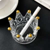 Crystal Crown Ashtray Candle Holder Light Luxury Niche High Quality Ashtray Premium Smoking Set Can Be Used as Candle Holder