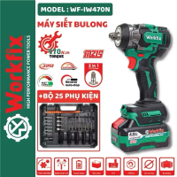 MÁY SIẾT BULONG ĐA NĂNG WORKFIX WF-IW470N – SIÊU LỰC SIẾT 470N.m – KÈM PHỤ KIỆN 25 MÓN!