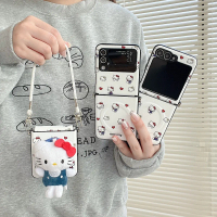 Fun blue doll kt cat magnetic suction bracket suitable for Samsung ZFlip7/6/5 mobile phone case prot