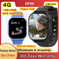 1GB+8GB Kids Smart Watch 4G GPS WIFI Video Call SOS IP67 Waterproof Child Smartwatch Camera Monitor Tracker DF89 Phone Watch