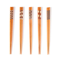 1 Pair Wooden Chinese Chopsticks Non-Slip Reusable Chopstick for Sushi Hashi Food Sticks Tableware Kitchen Tableware Accessories
